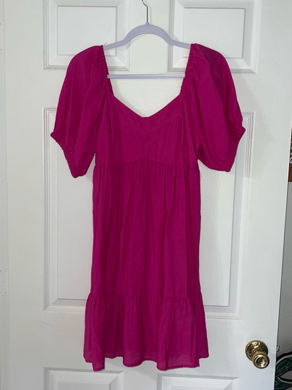 Nine West magenta pink babydoll dress